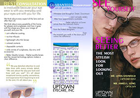 Uptown Optometrist brochure.
